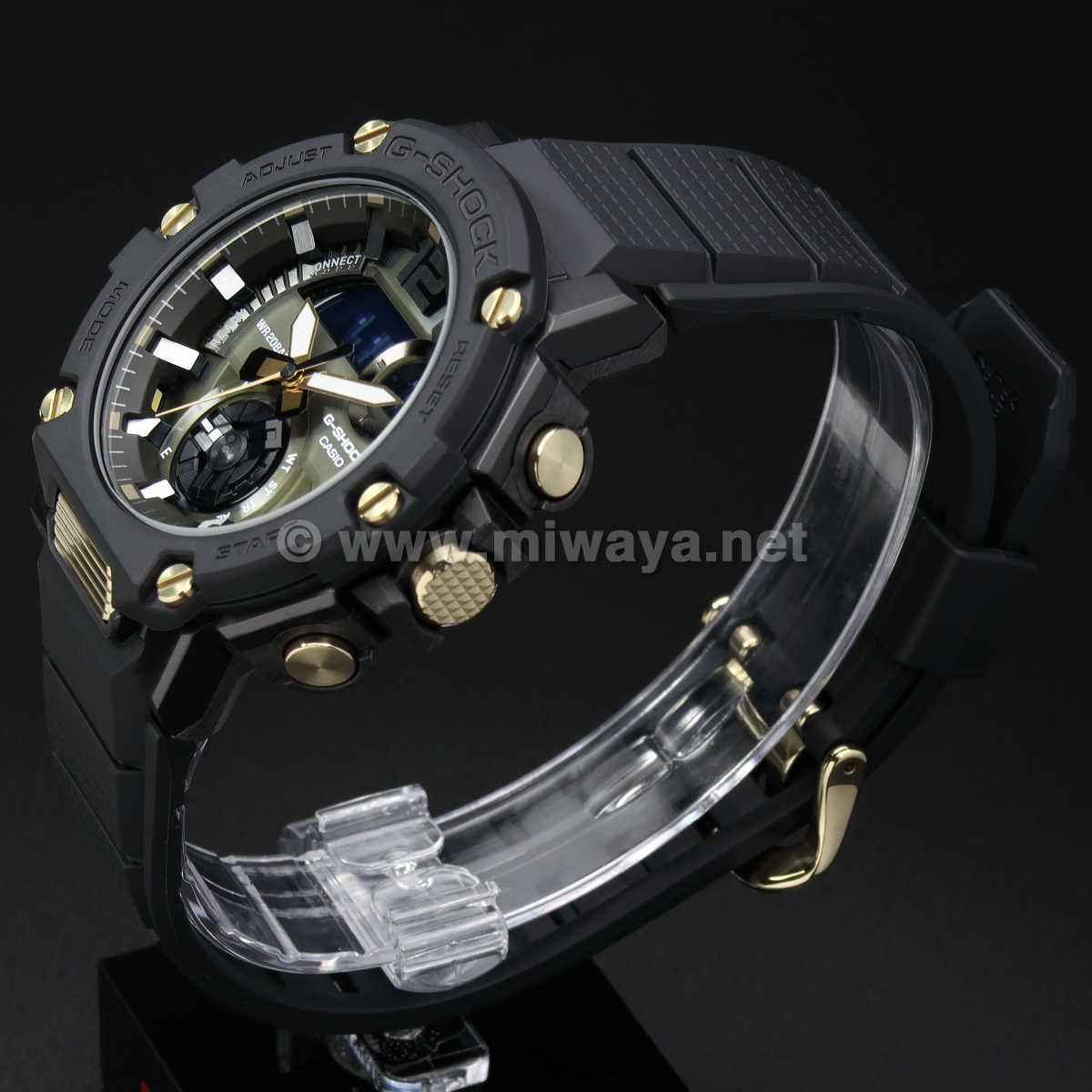 樹脂系ステンレスベルトCASIO カシオ G-STEEL 腕時計 ソーラー GST-B300B-1AJF メンズ【美品】