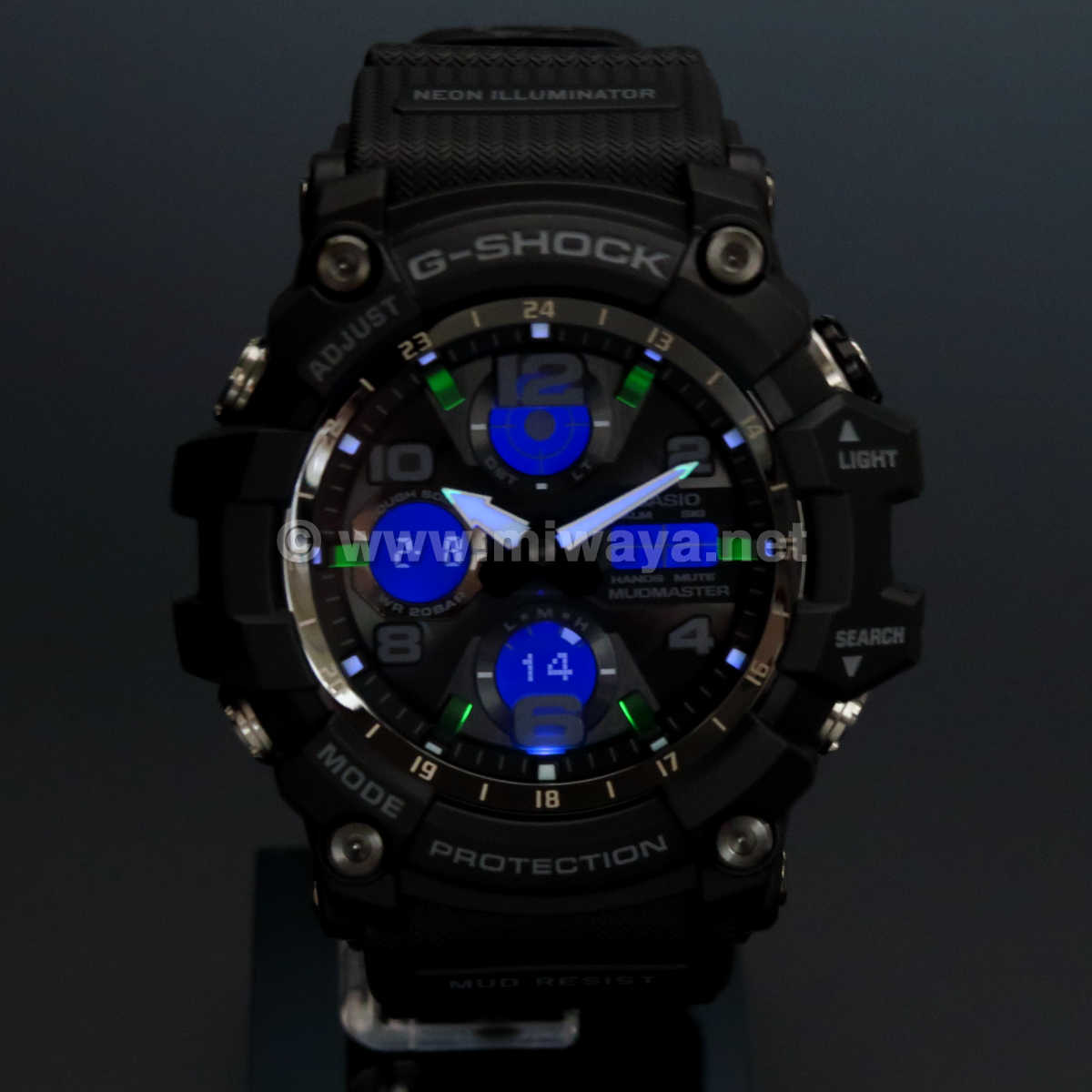 G-SHOCK MUDMASTER 電波ソーラー GWG-100-1A8JFメンズ - 腕時計(アナログ)